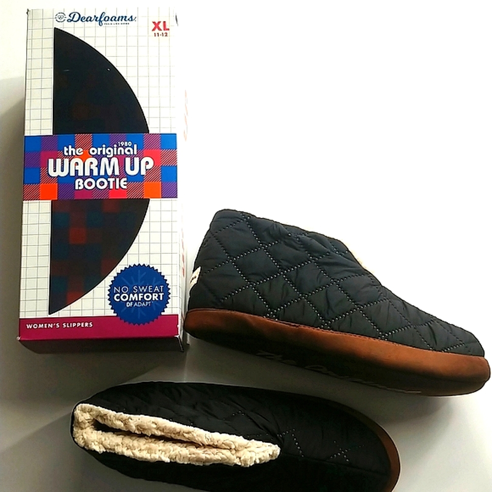 Dearfoams Original Haven Warm Up Bootie Size XL 11-12